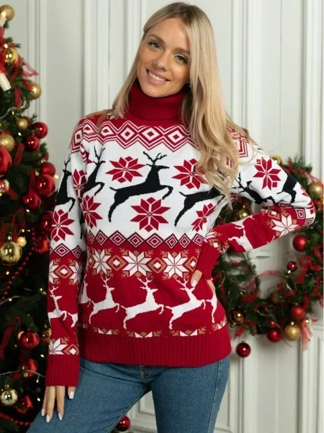 Elch-Thema Paar Pullover