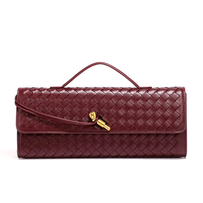 Chic Gewebte Vegane Leder-Clutch