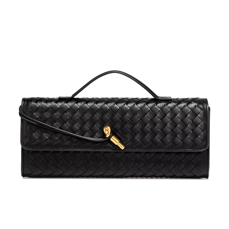 Chic Gewebte Vegane Leder-Clutch