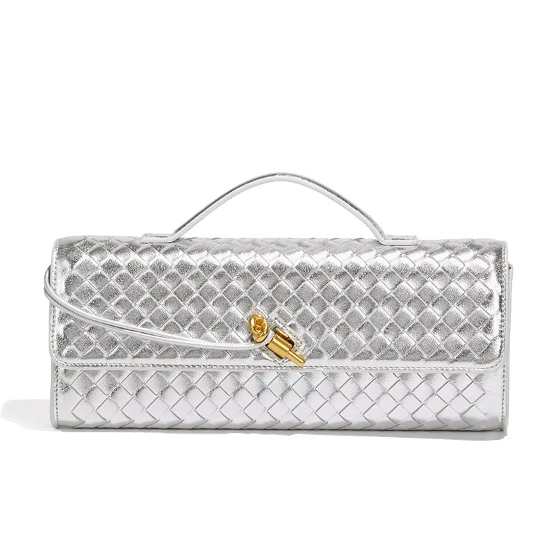 Chic Gewebte Vegane Leder-Clutch