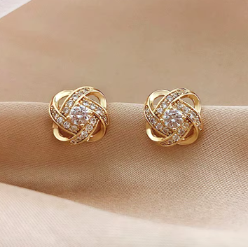Elegante Ariadne Kreuz Hohl Geometrische Stecker Ohrringe – Exquisite Schmuck für Hochzeiten & Partys