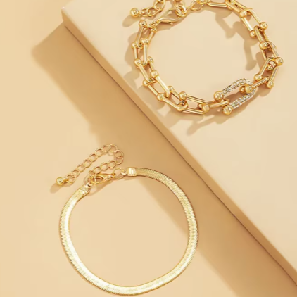2-in-1 Elegantes Armband und Ohrringe Ketten Schmuckset – Perfekt für jeden Anlass