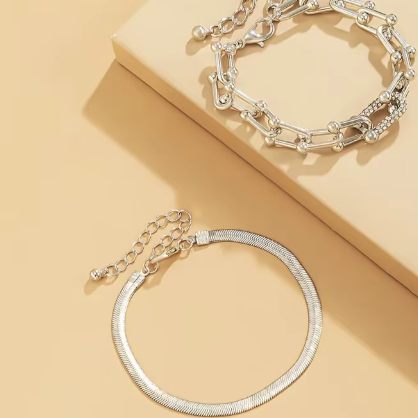 2-in-1 Elegantes Armband und Ohrringe Ketten Schmuckset – Perfekt für jeden Anlass
