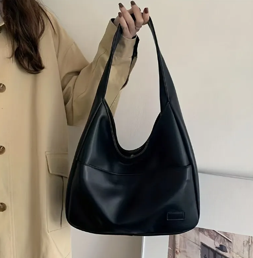 Zeitloser brauner und schwarzer Lederhandtasche – Elegant und langlebig mit verstellbarem Schultergurt
