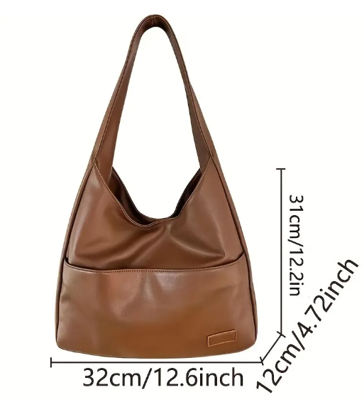 Zeitloser brauner und schwarzer Lederhandtasche – Elegant und langlebig mit verstellbarem Schultergurt