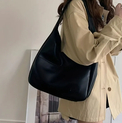 Zeitloser brauner und schwarzer Lederhandtasche – Elegant und langlebig mit verstellbarem Schultergurt
