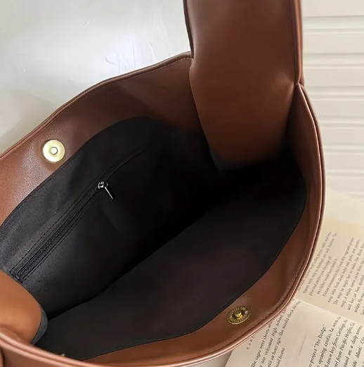 Zeitloser brauner und schwarzer Lederhandtasche – Elegant und langlebig mit verstellbarem Schultergurt