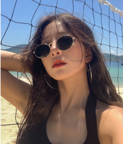 Goldene Olive Sonnenbrille