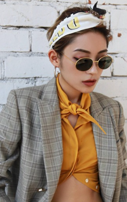 Goldene Olive Sonnenbrille