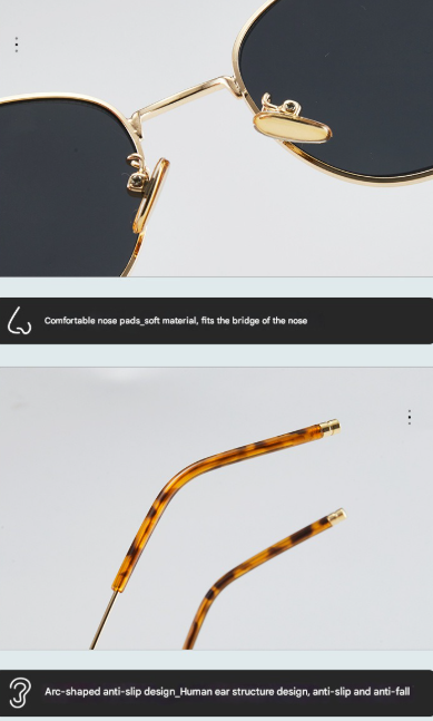 Goldene Olive Sonnenbrille