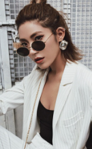 Goldene Olive Sonnenbrille