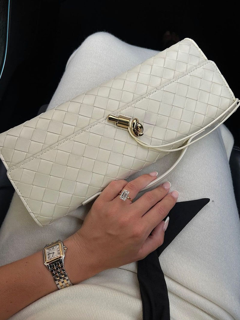 Chic Gewebte Vegane Leder-Clutch