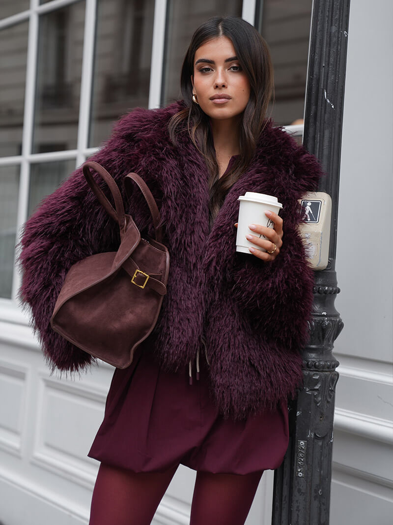 Elegante Wildleder-Handtasche