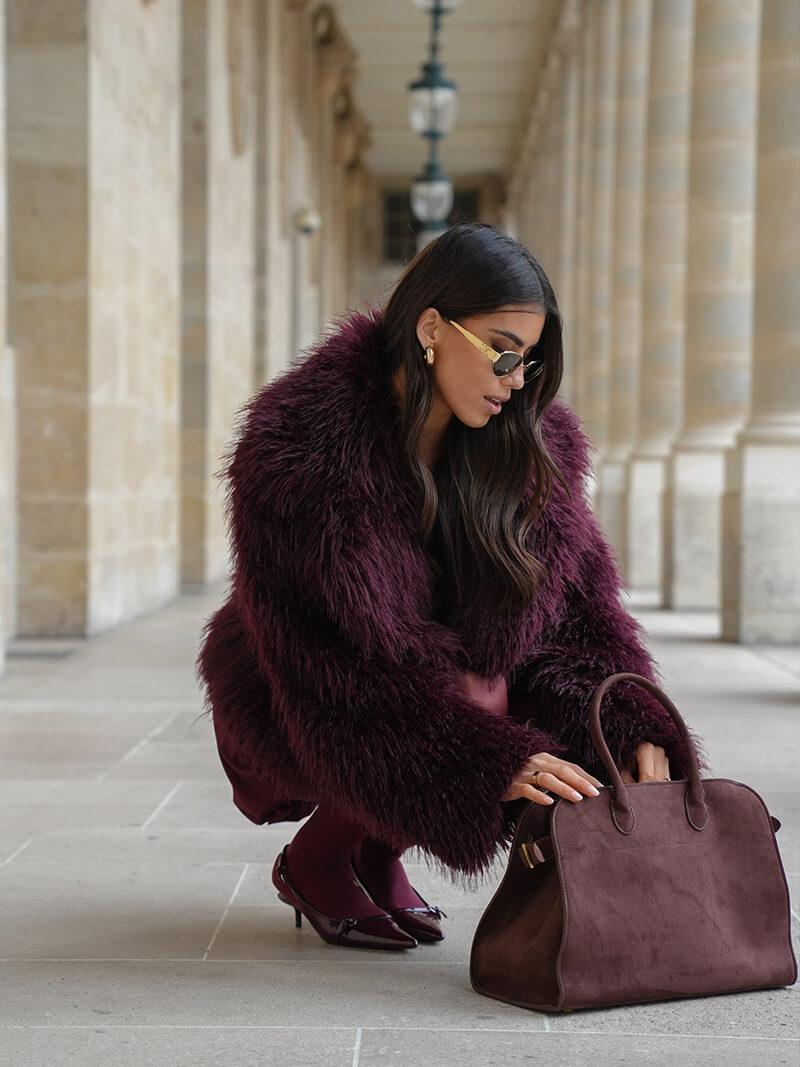 Elegante Wildleder-Handtasche