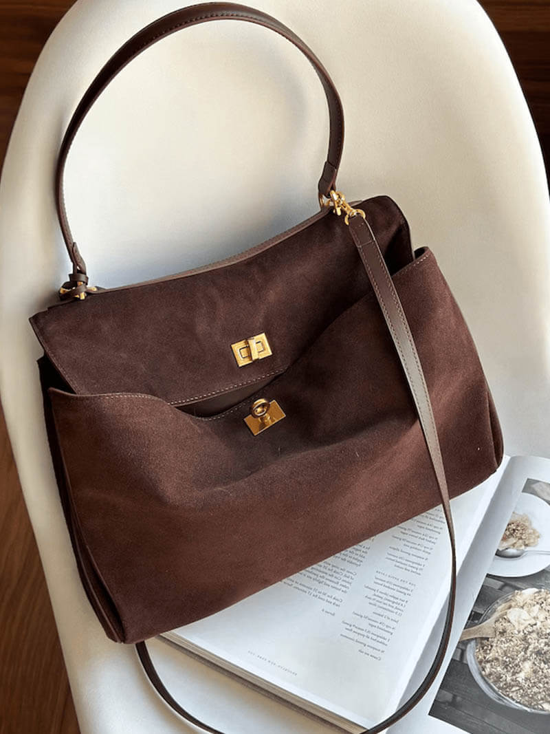 Elarna vegane Wildleder schicke Handtasche