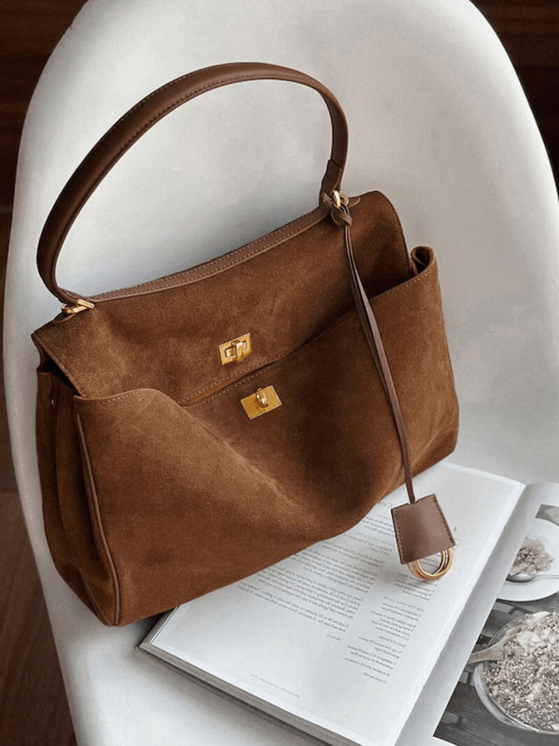 Elarna vegane Wildleder schicke Handtasche