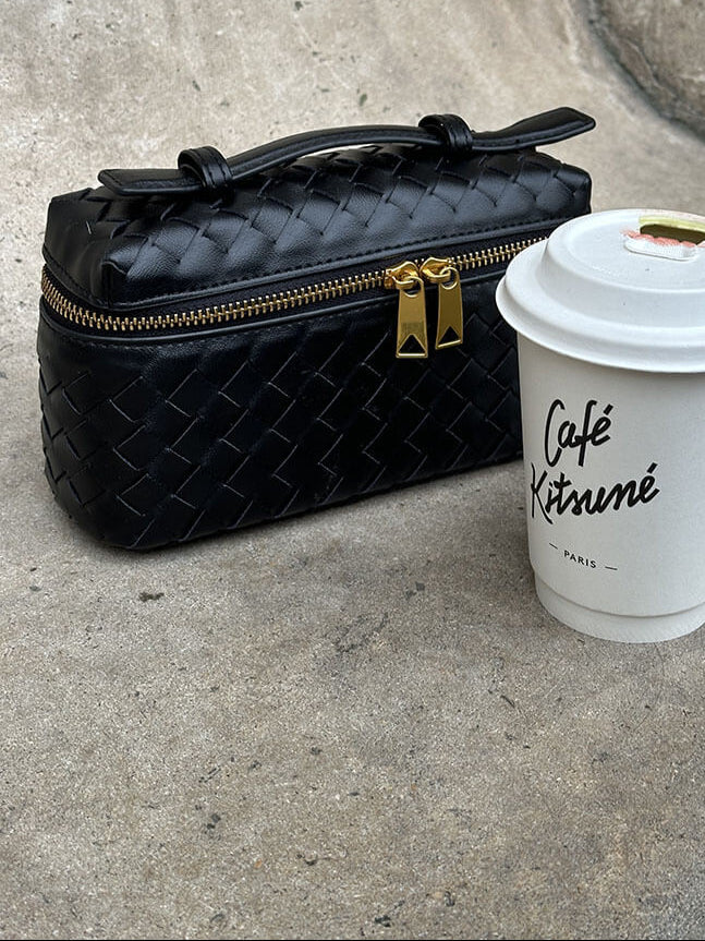 Gewebte vegane Lederhandtasche