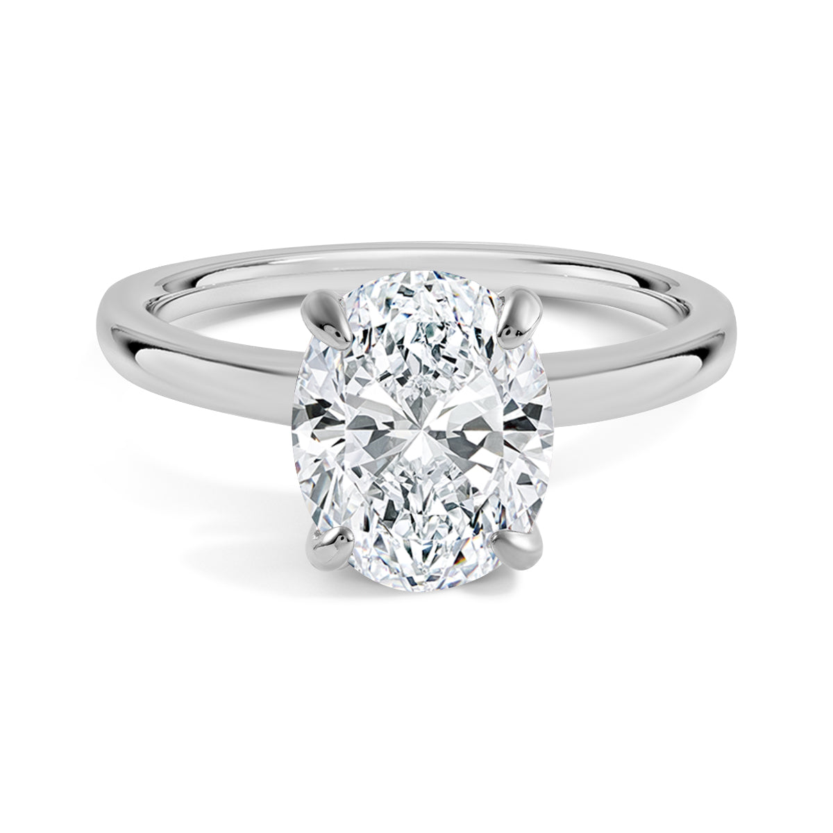 Glänzender Moissanit Eleganzring