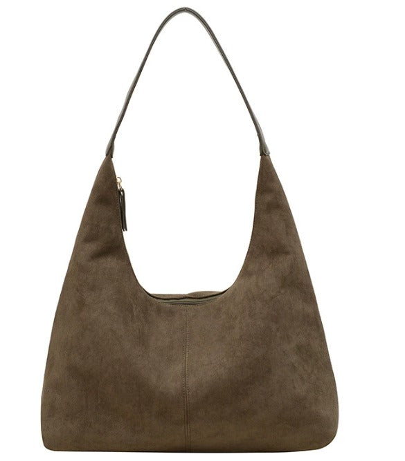 Elegante vegane Leder-Halbmond-Tasche
