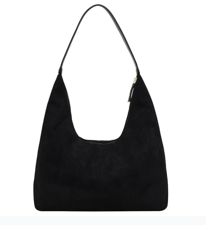 Elegante vegane Leder-Halbmond-Tasche