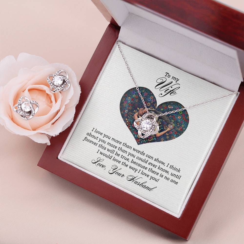 "An meine Frau Liebes-Knoten Schmuckset"