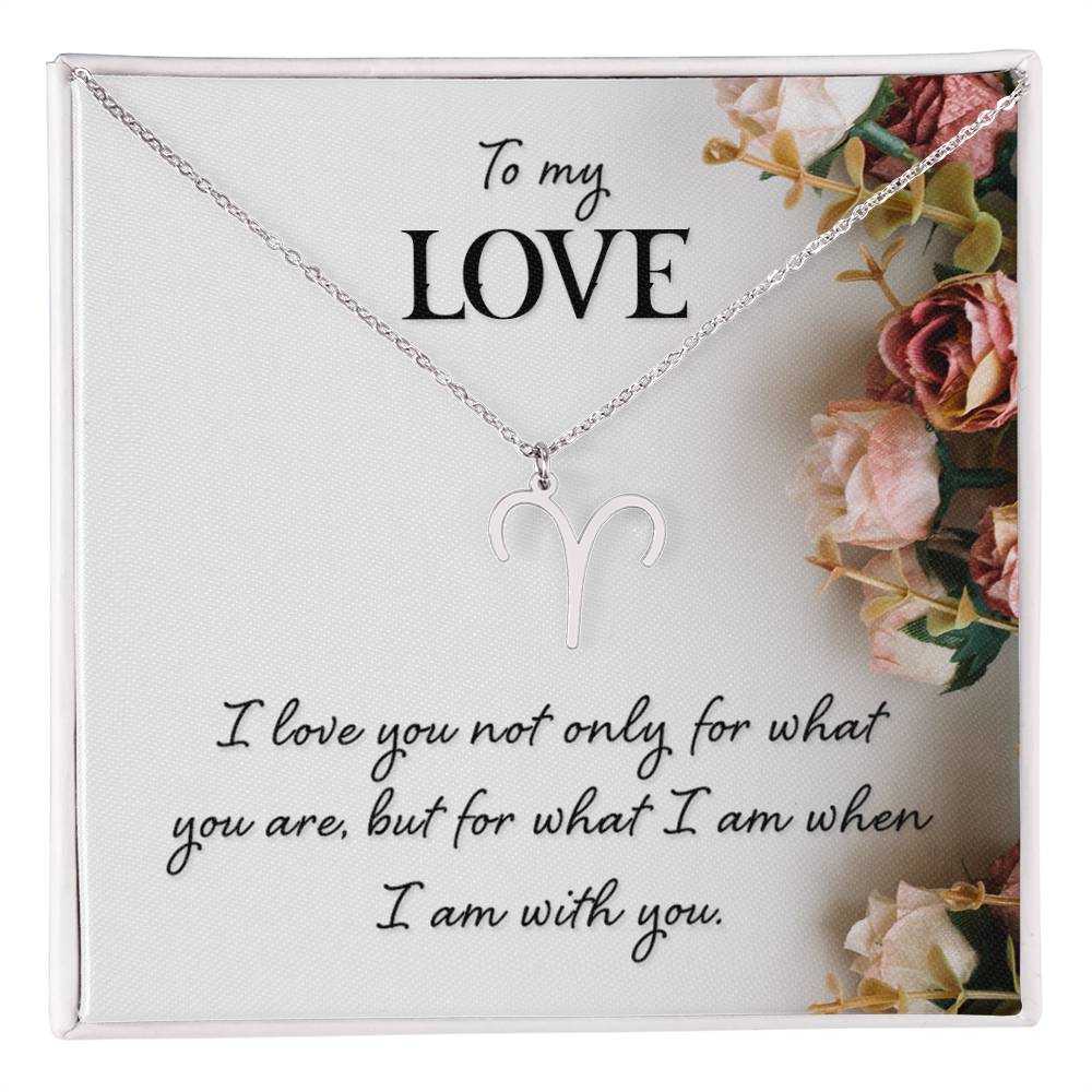To My Love Personalized Zodiac Necklace