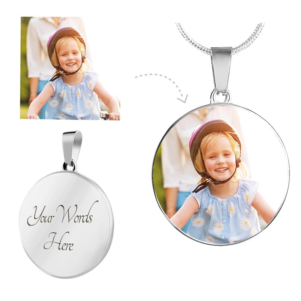 Personalized Memories Engravable Circle Necklace