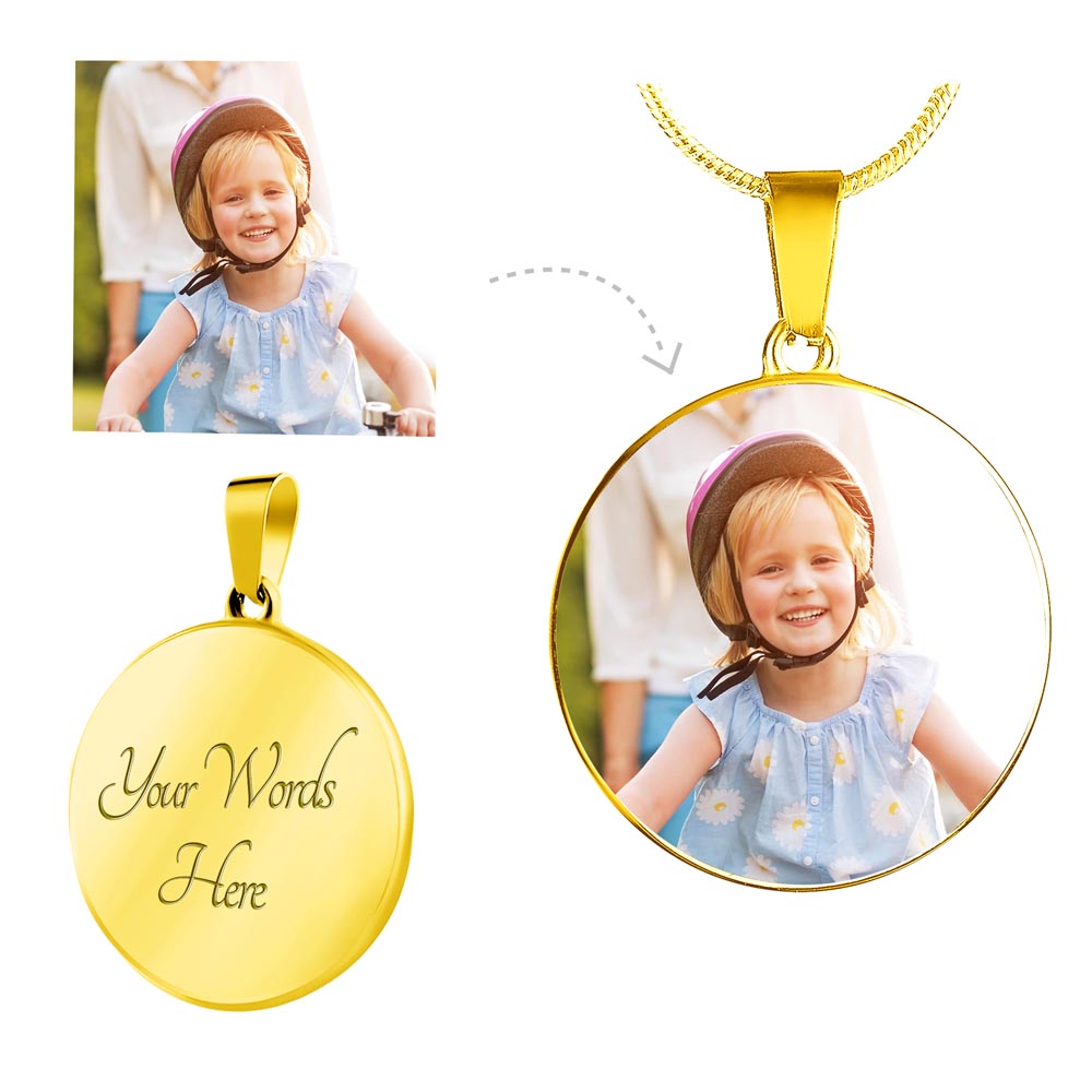 Personalized Memories Engravable Circle Necklace