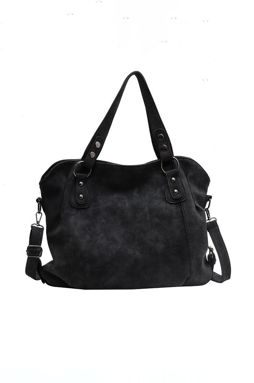 Velvet Voyage Vintage Vegan Wildleder-Optik Crossbody Tote
