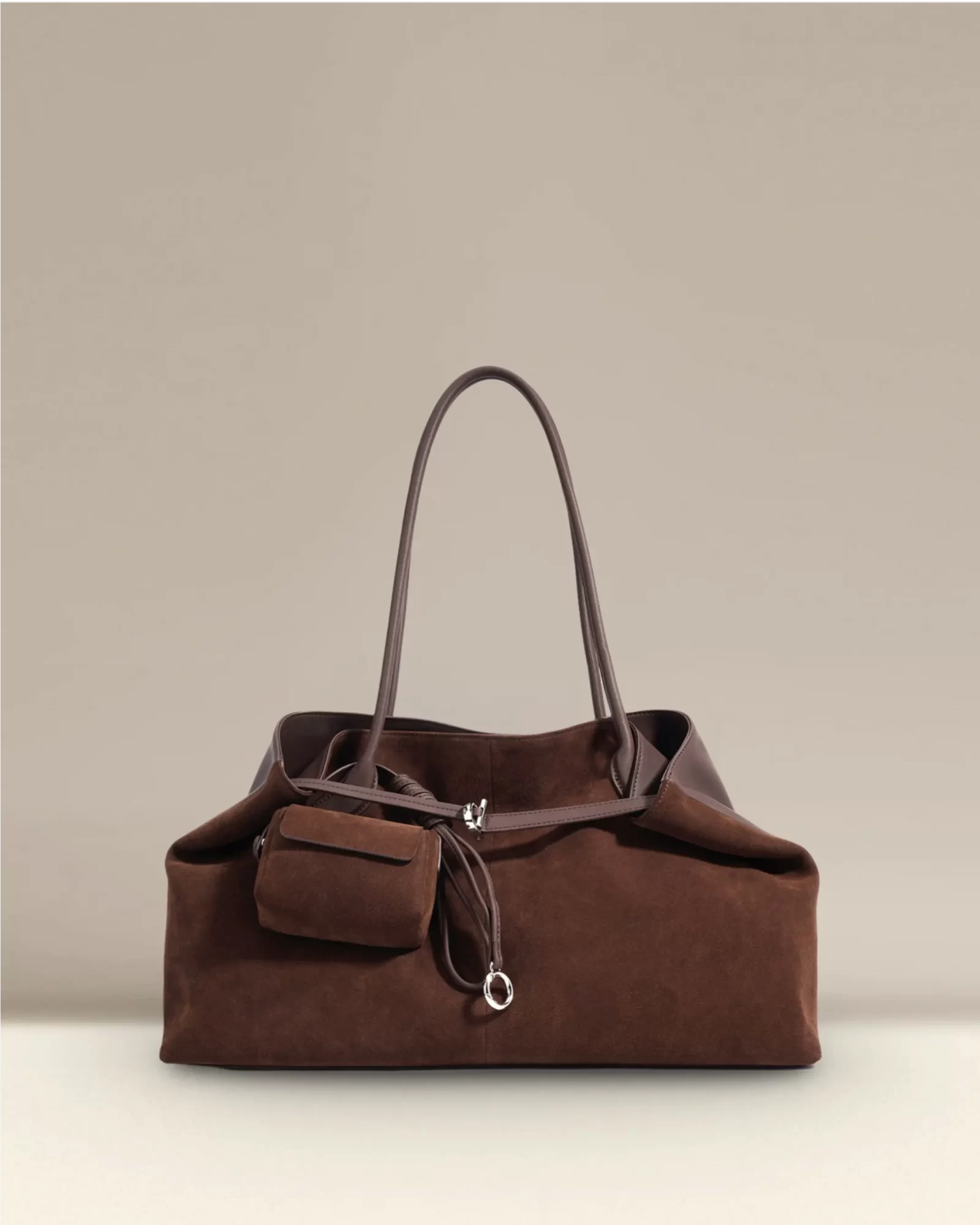 Elegant Vegan Suede Commuter Tote