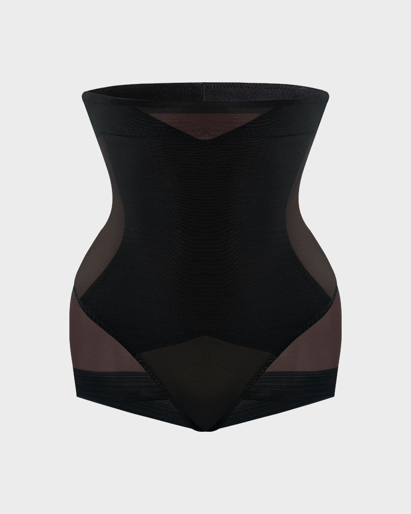 Elegance High-Waist Mesh Tummy Control Shaping Panty
