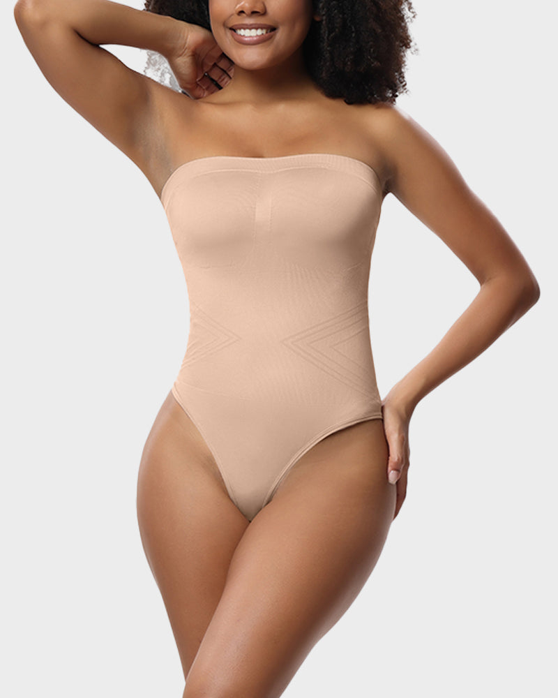 Nahtloses trägerloses formendes Bodysuit