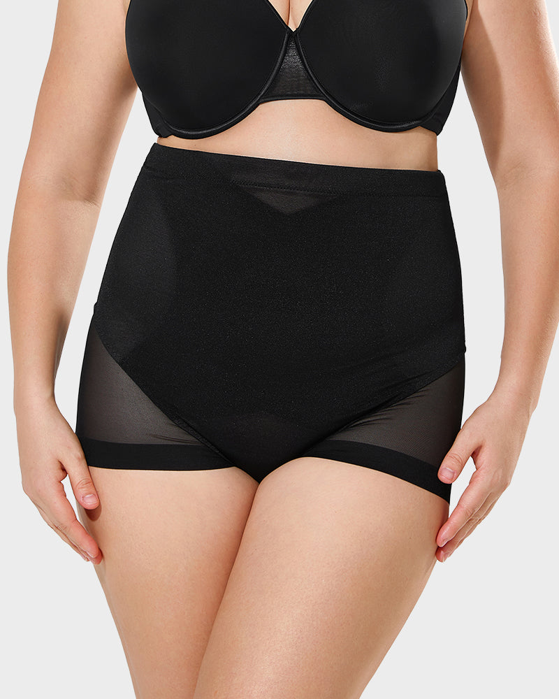 Elegance High-Waist Mesh Tummy Control Shaping Panty