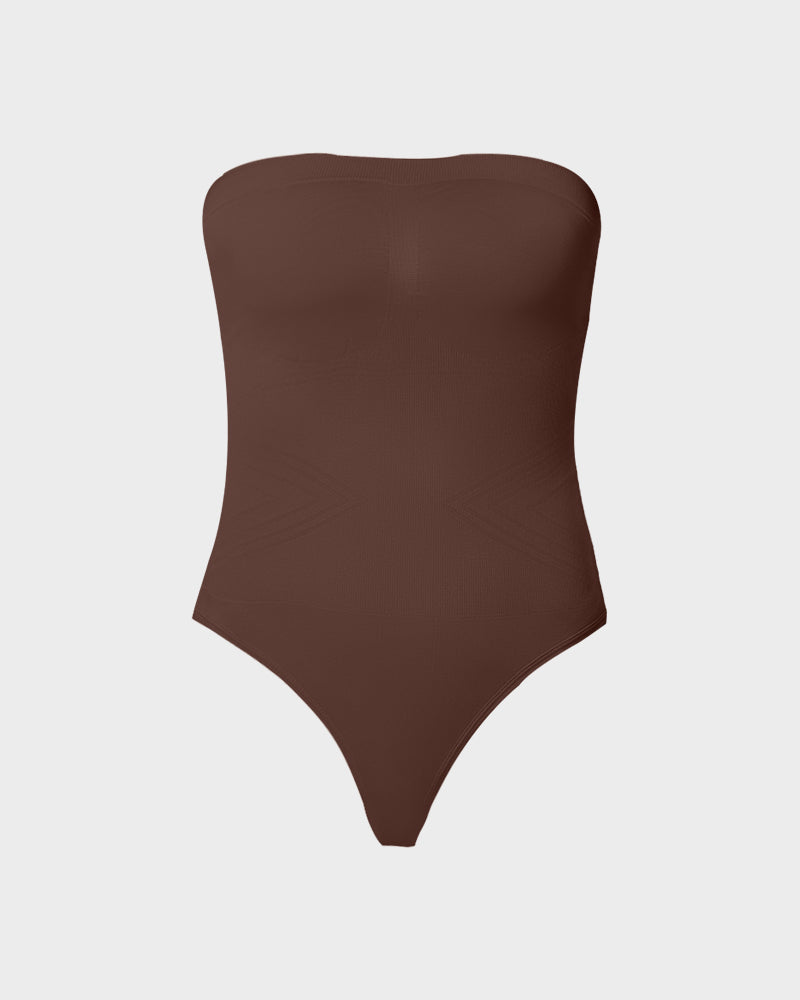 Nahtloses trägerloses formendes Bodysuit