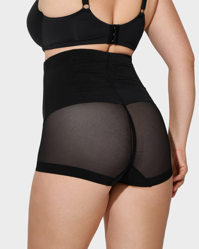 Elegance High-Waist Mesh Tummy Control Shaping Panty