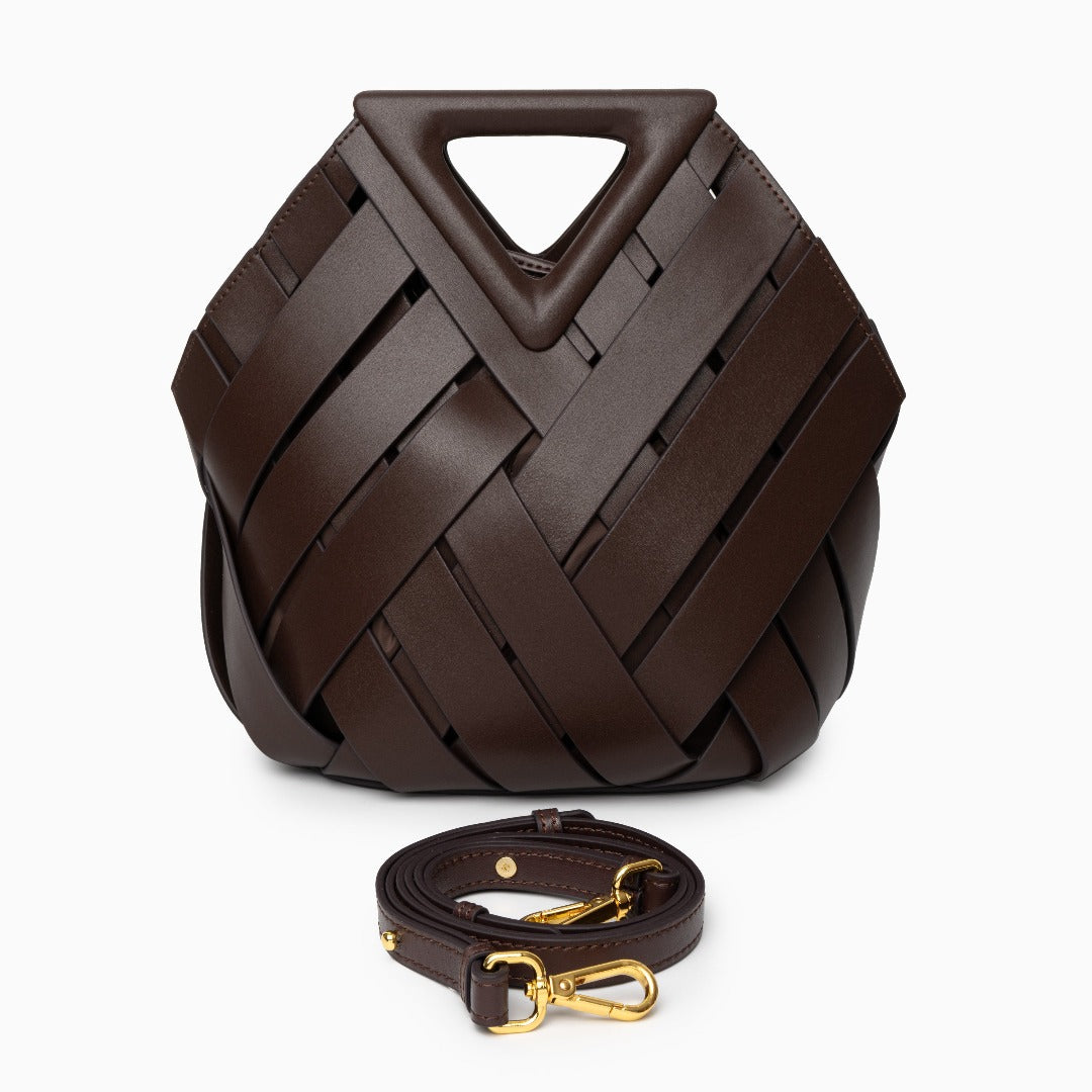 Schicke Geflochtene Lederhandtasche für Legere und Formelle Looks