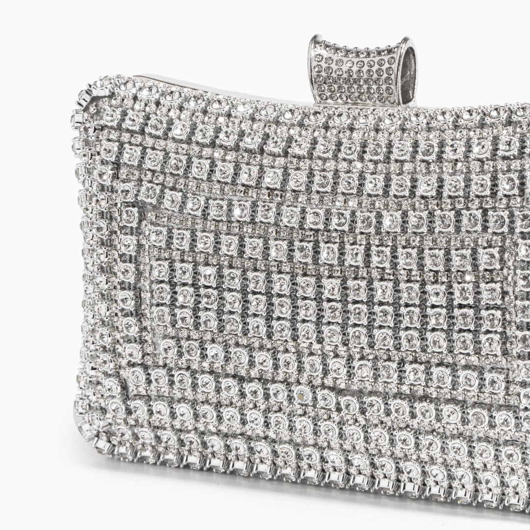 Glitzer Clutch Bag – Elegante Abendtasche mit abnehmbarem Kettenriemen für Hochzeiten und Partys