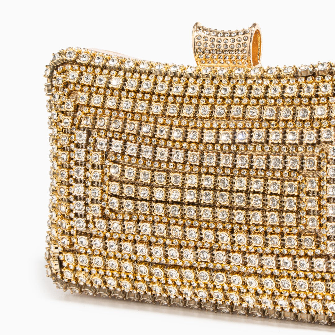 Glitzer Clutch Bag – Elegante Abendtasche mit abnehmbarem Kettenriemen für Hochzeiten und Partys