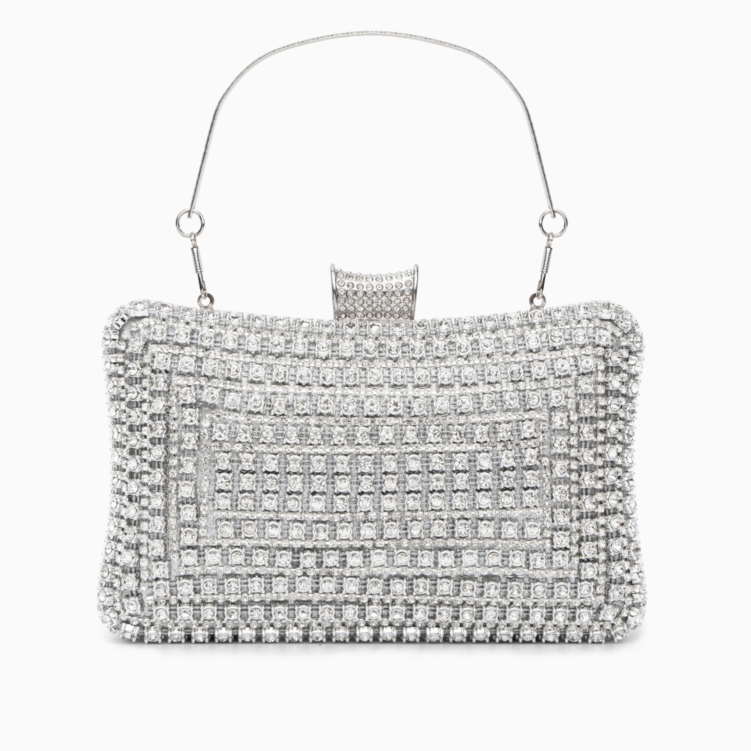 Glitzer Clutch Bag – Elegante Abendtasche mit abnehmbarem Kettenriemen für Hochzeiten und Partys