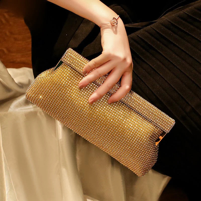 Luxus Glamour Diamant Clutch Bag - Funkelnde Abendtasche für besondere Anlässe