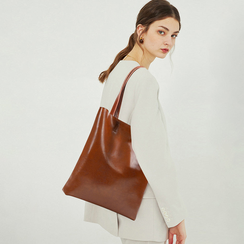 Strukturierte Leder-Tasche