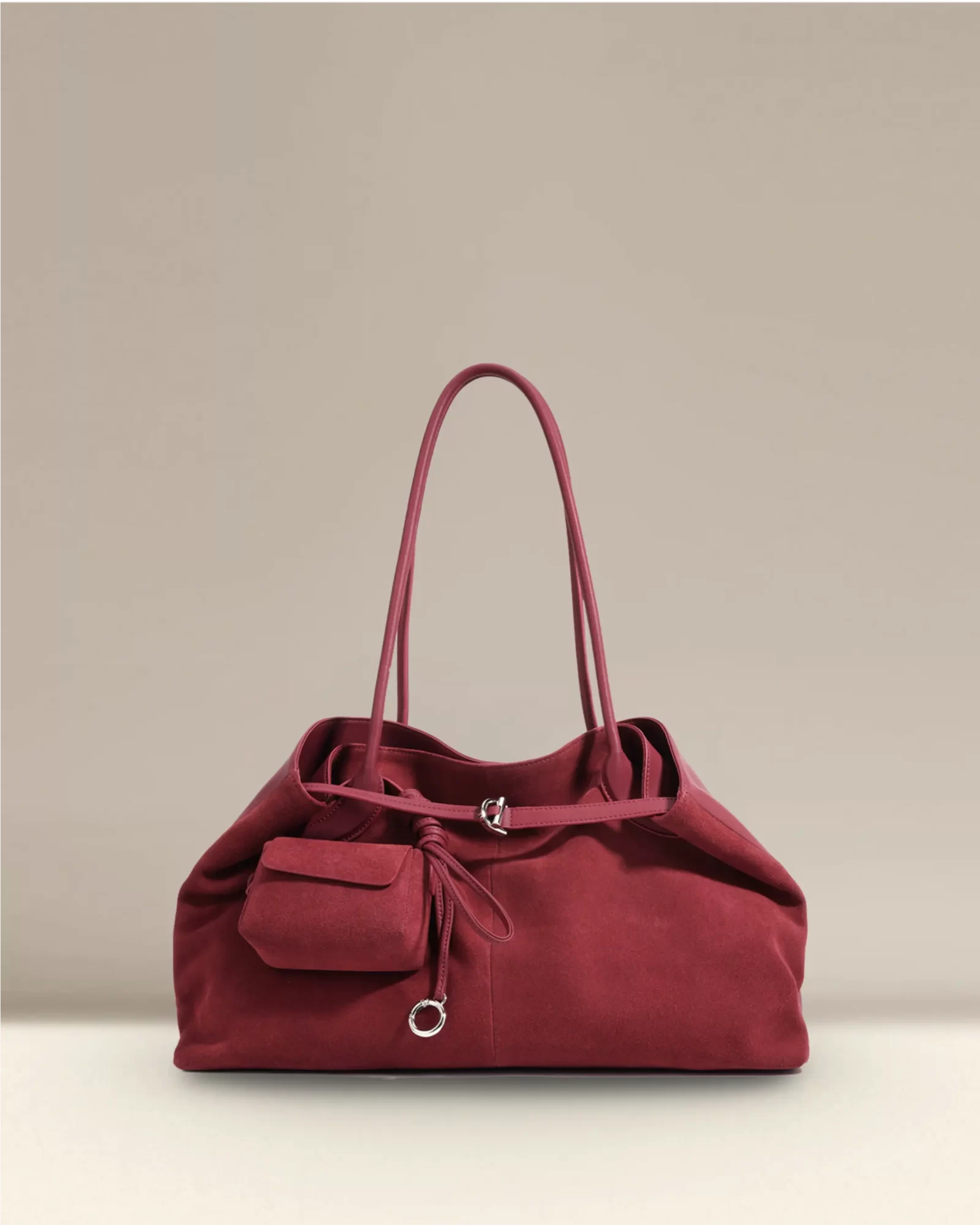 Elegant Vegan Suede Commuter Tote