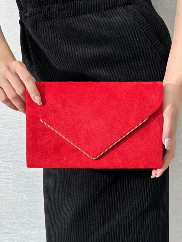 Noctura Wildleder Samt Umschlag Clutch
