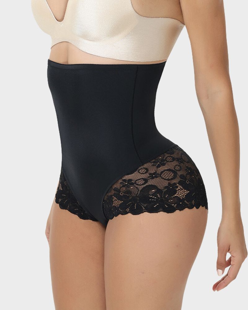 Elegante Hohe Taille Spitzenformende Panty