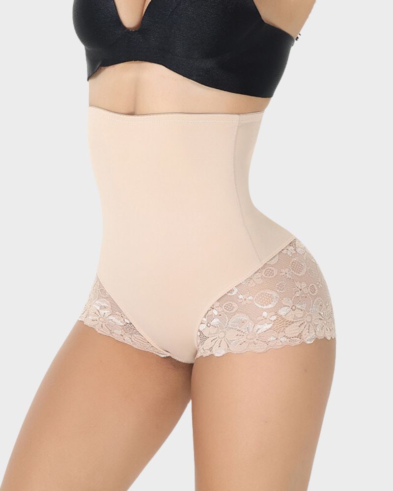 Elegante Hohe Taille Spitzenformende Panty