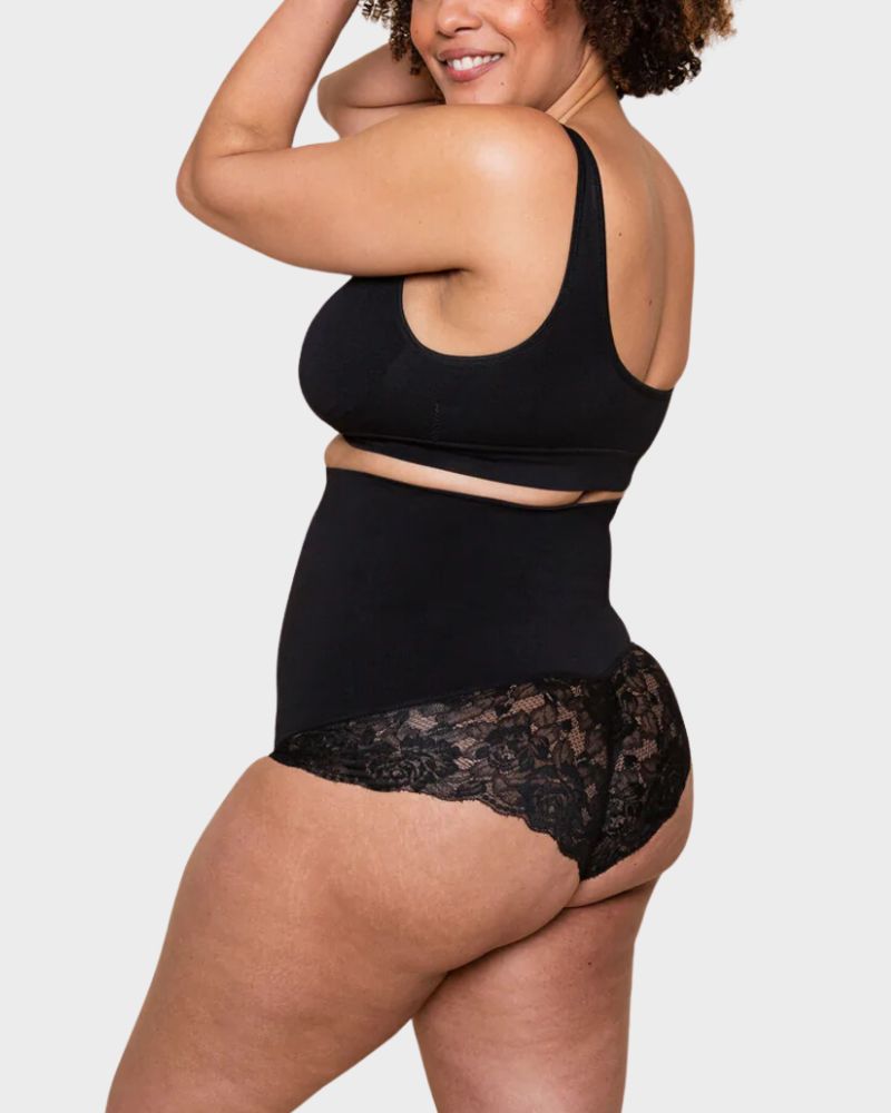 Elegante Hohe Taille Spitzenformende Panty