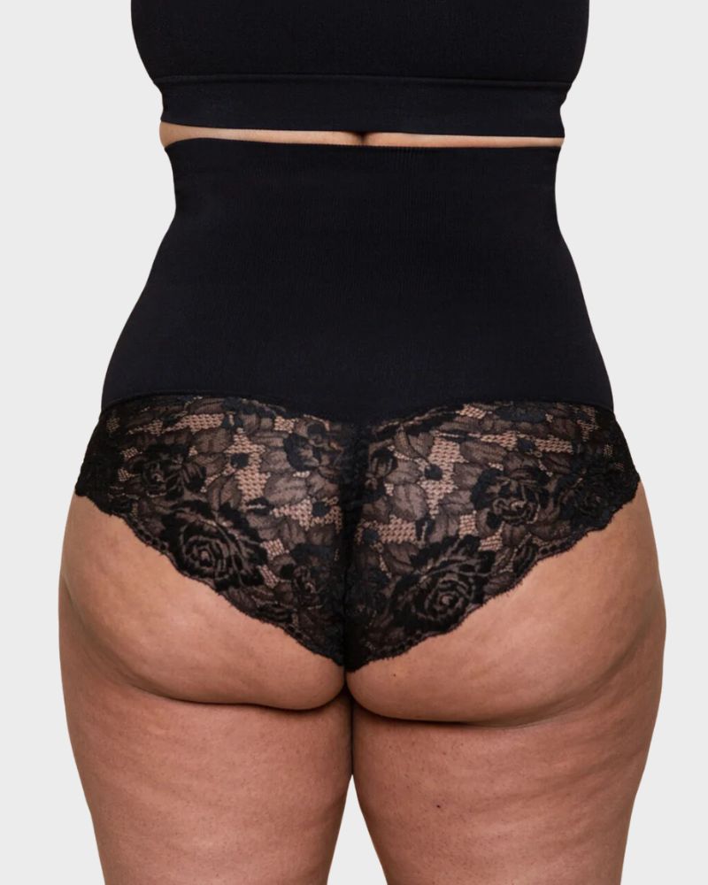 Elegante Hohe Taille Spitzenformende Panty