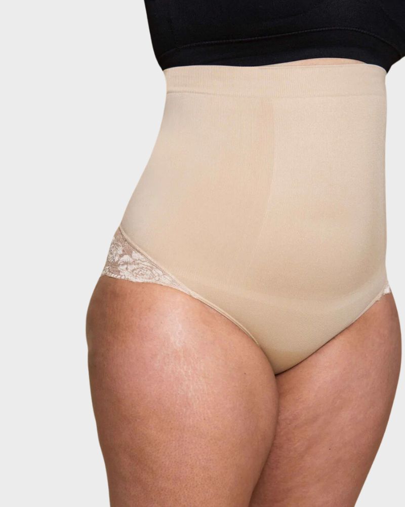 Elegante Hohe Taille Spitzenformende Panty