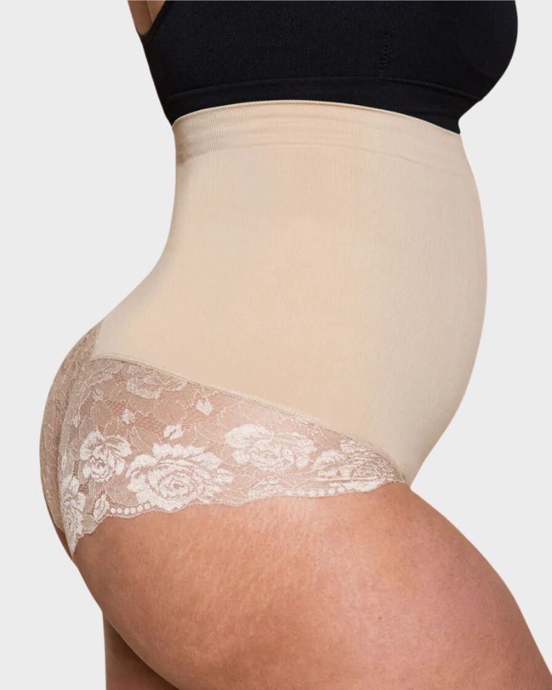 Elegante Hohe Taille Spitzenformende Panty