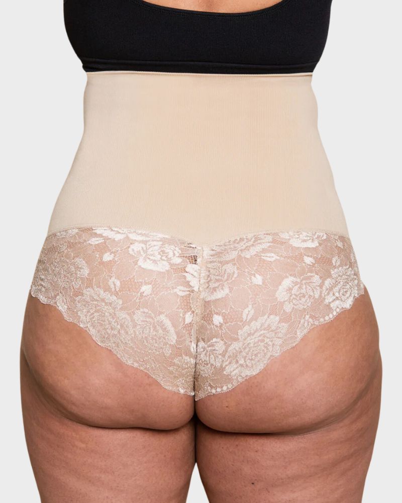 Elegante Hohe Taille Spitzenformende Panty